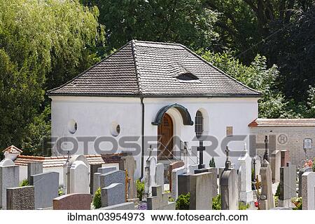 Stock Image - "Strauss-crypt, grave of Marianne and Franz Josef Strauss, Rott am Inn, Upper Bavaria, Bavaria, Germany, Europe". Fotosearch