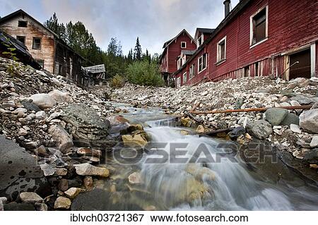 "Stream flowing through the abandoned Kennicott copper mines, Wrangell-St. -Elias-Nationalpark, Alaska, USA, Kennicott, Alaska, United States, North America" View Large Photo Image Stock Photo - "Stream flowing through the abandoned Kennicott copper mines, Wrangell-St. -Elias-Nationalpark, Alaska, USA, Kennicott, Alaska, United States, North America". Fotosearch