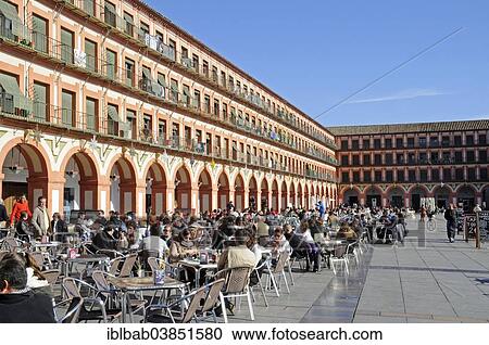 "Street cafes in Plaza de la Corredera square, Cordoba, Andalusia, Spain, Europe" View Large Photo Image Stock Image - "Street cafes in Plaza de la Corredera square, Cordoba, Andalusia, Spain, Europe". Fotosearch