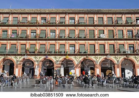 "Street cafes in Plaza de la Corredera square, Cordoba, Andalusia, Spain, Europe" View Large Photo Image Stock Photo - "Street cafes in Plaza de la Corredera square, Cordoba, Andalusia, Spain, Europe". Fotosearch