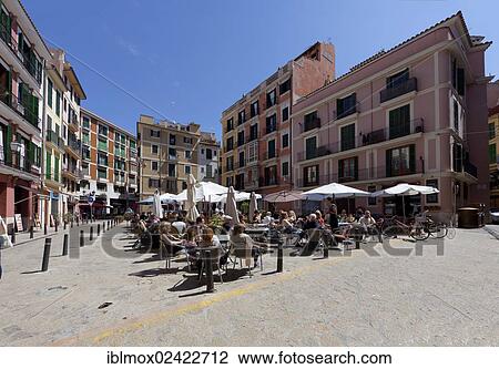 Street cafes on Placa de Salvador square, historic town centre, Palma de Majorca, Majorca, Balearic Islands, Spain, Europe View Large Photo Image Stock Image - Street cafes on Placa de Salvador square, historic town centre, Palma de Majorca, Majorca, Balearic Islands, Spain, Europe. Fotosearch