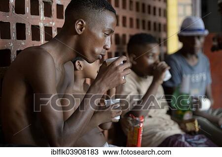 Stock Image - "Street children are provided with food at the Sao Martinho social project, Lapa district, Rio de Janeiro, Rio de Janeiro State, Brazil, South America". Fotosearch