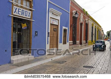 "Street in Campeche, Campeche, Campeche, Mexico, North America" View Large Photo Image Stock Photo - "Street in Campeche, Campeche, Campeche, Mexico, North America". Fotosearch