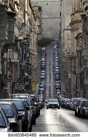"Street in Valletta, Malta, Europe" View Large Photo Image Stock Photography - "Street in Valletta, Malta, Europe". Fotosearch