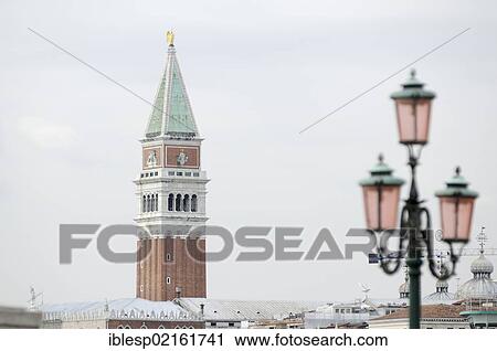 "Street lamp, St. Mark's Campanile, tower, San Marco quarter, Venice, Venezia, Veneto, Italy, Europe" View Large Photo Image Stock Image - "Street lamp, St. Mark's Campanile, tower, San Marco quarter, Venice, Venezia, Veneto, Italy, Europe". Fotosearch