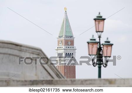 "Street lamp, St. Mark's Campanile, tower, San Marco quarter, Venice, Venezia, Veneto, Italy, Europe" View Large Photo Image Stock Photography - "Street lamp, St. Mark's Campanile, tower, San Marco quarter, Venice, Venezia, Veneto, Italy, Europe". Fotosearch
