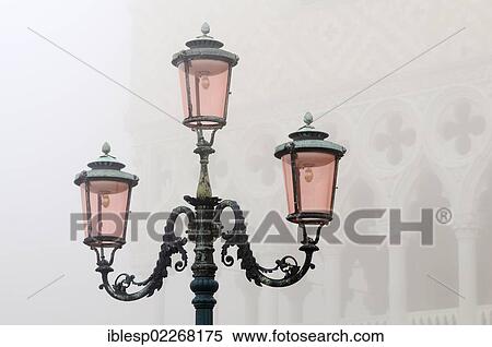 "Street lantern, Doge's Palace, Palazzo Ducale in the fog, Piazzetta San Marco, St. Mark's Square, Venice, Venezia, Veneto, Italy, Europe" View Large Photo Image Stock Photography - "Street lantern, Doge's Palace, Palazzo Ducale in the fog, Piazzetta San Marco, St. Mark's Square, Venice, Venezia, Veneto, Italy, Europe". Fotosearch
