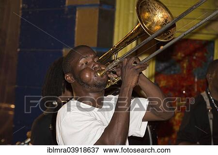 "Street musician playing trombone, New Orleans, Louisiana, United States, North America" View Large Photo Image Stock Photo - "Street musician playing trombone, New Orleans, Louisiana, United States, North America". Fotosearch