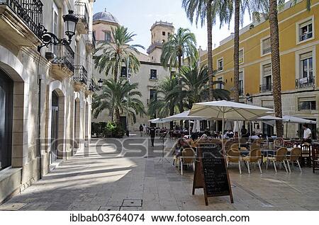 "Street restaurant, Plaza de La Santissima Faz square, historic center, Alicante, Province of Alicante, Spain, Europe" View Large Photo Image Picture - "Street restaurant, Plaza de La Santissima Faz square, historic center, Alicante, Province of Alicante, Spain, Europe". Fotosearch