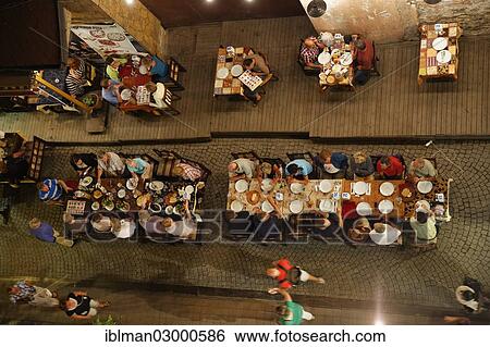 Stock Photograph - "Street restaurants on Ibni Kemal Caddesi, Sirkeci district, Istanbul, Turkey, Europe, Istanbul, Istanbul Province, Turkey, Asia". Fotosearch