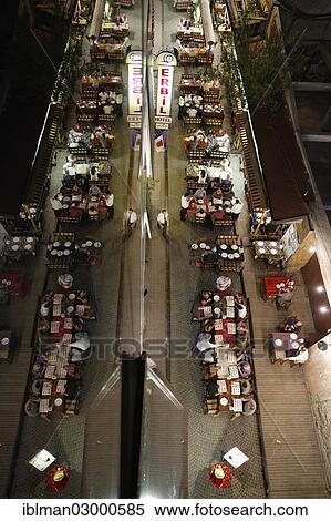 Stock Photography - "Street restaurants on Ibni Kemal Caddesi, Sirkeci district, Istanbul, Turkey, Europe, Istanbul, Istanbul Province, Turkey, Asia". Fotosearch