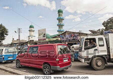 Stock Photography - "Street scene, Addis Ababa, Oromia Region, Ethiopia, Africa". Fotosearch