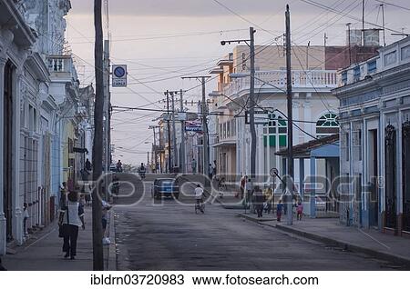 "Street scene in the historic town centre of Cienfuegos, Cienfuegos, Cienfuegos Province, Cuba, North America" View Large Photo Image Stock Image - "Street scene in the historic town centre of Cienfuegos, Cienfuegos, Cienfuegos Province, Cuba, North America". Fotosearch