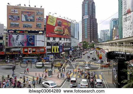Stock Photo - "Street scene, Jalan Sultan Ismail Road, Kuala Lumpur, Malaysia, Asia". Fotosearch