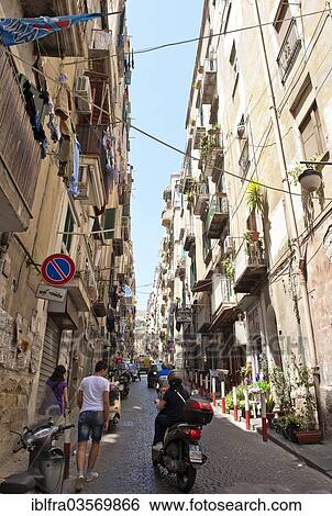 Stock Photograph - "Street scene, Quartieri Spagnoli, Naples, Campania, Italy, Europe". Fotosearch