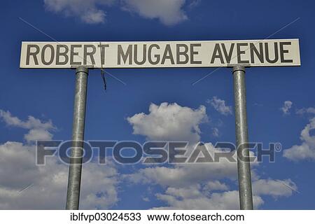 "Street sign, Robert Mugabe Avenue, Windhoek, Namibia, Africa" View Large Photo Image Stock Image - "Street sign, Robert Mugabe Avenue, Windhoek, Namibia, Africa". Fotosearch