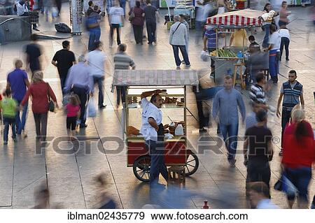 "Street vendors with wagons selling pastries, Eminonu, Istanbul, european side, Turkey, Europe, PublicGround, Asia" View Large Photo Image Stock Photo - "Street vendors with wagons selling pastries, Eminonu, Istanbul, european side, Turkey, Europe, PublicGround, Asia". Fotosearch