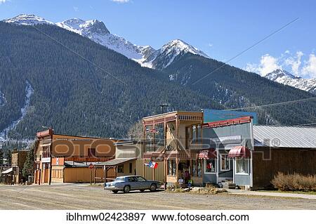 Street with historic buildings, Silverton, Colorado, USA View Large Photo Image Stock Photo - Street with historic buildings, Silverton, Colorado, USA. Fotosearch