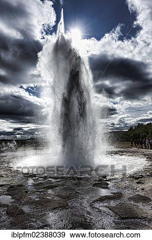 Stock Photo - "Strokkur Geyser, Iceland, Europe". Fotosearch