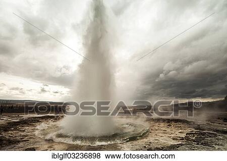 "Strokkur Geyser, Sellfoss, Sellfoss, Southern Region, Iceland, Europe" View Large Photo Image Stock Photo - "Strokkur Geyser, Sellfoss, Sellfoss, Southern Region, Iceland, Europe". Fotosearch