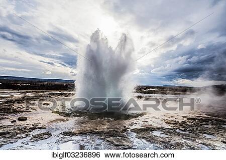 "Strokkur Geyser, Sellfoss, Sellfoss, Southern Region, Iceland, Europe" View Large Photo Image Stock Photograph - "Strokkur Geyser, Sellfoss, Sellfoss, Southern Region, Iceland, Europe". Fotosearch