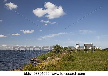 Stock Image - "Strukkamphuk Lighthouse, Fehmarn, Schleswig-Holstein, Germany, Europe". Fotosearch
