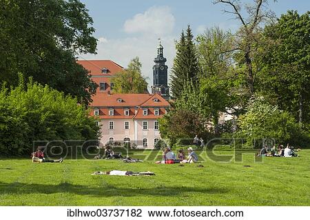 "Students resting on the park meadow, House of Mrs von Stein at back, Ilm Park, Weimar, Thuringia, Germany, Europe" View Large Photo Image Stock Image - "Students resting on the park meadow, House of Mrs von Stein at back, Ilm Park, Weimar, Thuringia, Germany, Europe". Fotosearch