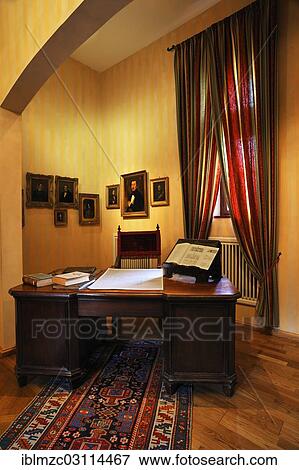 Stock Photo - "Study, 19th century, in Tucher Mansion, Hirschelgasse 9-11, Nuremberg, Middle Franconia, Bavaria, Germany, Europe". Fotosearch