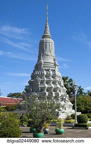 "Stupa by King Norodom I. on the grounds of the Royal Palace, Phnom Penh, Cambodia, Southeast Asia, Asia" View Large Photo Image Stock Image - "Stupa by King Norodom I. on the grounds of the Royal Palace, Phnom Penh, Cambodia, Southeast Asia, Asia". Fotosearch