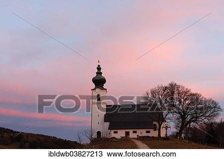 Stock Image - "Succursal Church of St. John the Baptist, Johannishogl, Piding, Upper Bavaria, Bavaria, Germany, Europe". Fotosearch