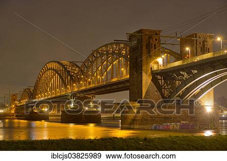 "Sudbrucke or South Bridge, railway bridge at night, Cologne, North Rhine-Westphalia, Germany, Europe" View Large Photo Image Stock Photo - "Sudbrucke or South Bridge, railway bridge at night, Cologne, North Rhine-Westphalia, Germany, Europe". Fotosearch