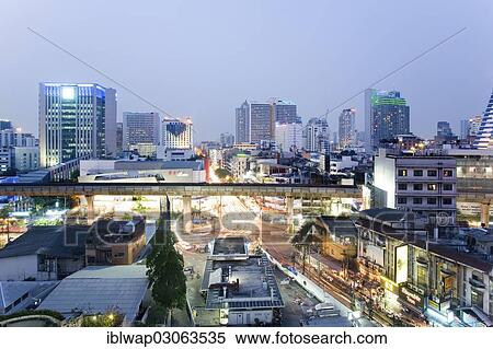 "Sukhumvit Road, BTS Skytrain, Sukhumvit line, Bangkok, Thailand, Asia" View Large Photo Image Stock Photography - "Sukhumvit Road, BTS Skytrain, Sukhumvit line, Bangkok, Thailand, Asia". Fotosearch