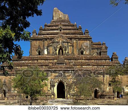 Stock Photography - "Sulamani Temple, field with Buddhist ruins, Ebene von Pagan, Bagan, Mandalay Division, Myanmar, Burma, Asia". Fotosearch