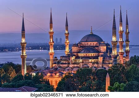 "Sultan Ahmed Mosque or Blue Mosque at sunrise, Istanbul, Turkey, Asia" View Large Photo Image Stock Image - "Sultan Ahmed Mosque or Blue Mosque at sunrise, Istanbul, Turkey, Asia". Fotosearch