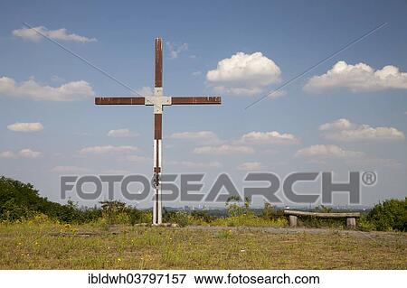 "Summit cross on the Halde Pattberg heap, route of industrial culture, Repelen, Moers, Lower Rhine, North Rhine-Westphalia, Germany, Europe" View Large Photo Image Stock Photo - "Summit cross on the Halde Pattberg heap, route of industrial culture, Repelen, Moers, Lower Rhine, North Rhine-Westphalia, Germany, Europe". Fotosearch