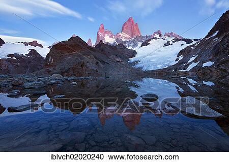 "Summit of Fitz Roy Mountain, Patagonia, Los Glaciares National Park, Argentina, South America" View Large Photo Image Stock Image - "Summit of Fitz Roy Mountain, Patagonia, Los Glaciares National Park, Argentina, South America". Fotosearch