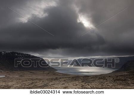 "Sun and rain alternating over the Arnarfjordur, Arnarffjordur, Iceland, Europe" View Large Photo Image Picture - "Sun and rain alternating over the Arnarfjordur, Arnarffjordur, Iceland, Europe". Fotosearch