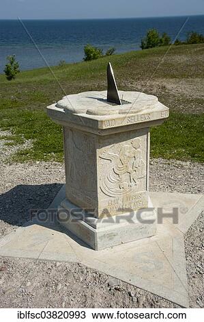 Stock Image - "Sun dial, Panga, Saaremaa, Estonia, Baltic States, Europe". Fotosearch