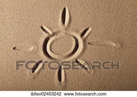 Sun painted in the sand View Large Photo Image Stock Image - Sun painted in the sand. Fotosearch