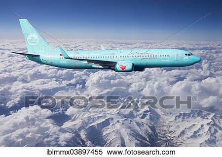 "SunExpress Boeing 737 in flight over mountains, Turkey, Asia" View Large Photo Image Stock Photography - "SunExpress Boeing 737 in flight over mountains, Turkey, Asia". Fotosearch