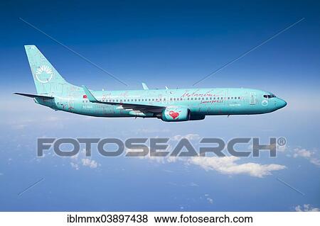 SunExpress Boeing 737 in flight View Large Photo Image Stock Photo - SunExpress Boeing 737 in flight. Fotosearch