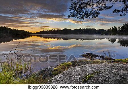 "Sunrise at a lake, near Ed, Dalsland, Vastra Gotaland, Sweden, Europe" View Large Photo Image Stock Photo - "Sunrise at a lake, near Ed, Dalsland, Vastra Gotaland, Sweden, Europe". Fotosearch