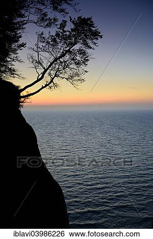 "Sunrise at the chalk cliffs, trees on the escarpment, Mon or Moen Island, Denmark, Europe" View Large Photo Image Stock Photograph - "Sunrise at the chalk cliffs, trees on the escarpment, Mon or Moen Island, Denmark, Europe". Fotosearch