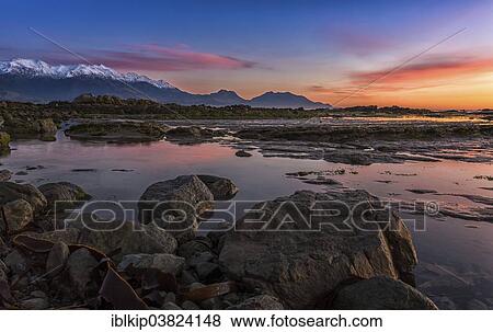 "Sunrise near Kaikoura, South Island, New Zealand, Oceania" View Large Photo Image Stock Photo - "Sunrise near Kaikoura, South Island, New Zealand, Oceania". Fotosearch