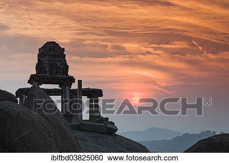 "Sunrise over a temple, ruined city of Vijayanagara, UNESCO World Heritage Site, Hampi, Karnataka, India, Asia" View Large Photo Image Stock Image - "Sunrise over a temple, ruined city of Vijayanagara, UNESCO World Heritage Site, Hampi, Karnataka, India, Asia". Fotosearch