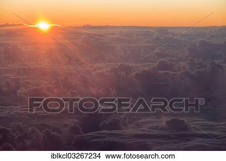 "Sunrise over clouds, Brazil, South America" View Large Photo Image Picture - "Sunrise over clouds, Brazil, South America". Fotosearch