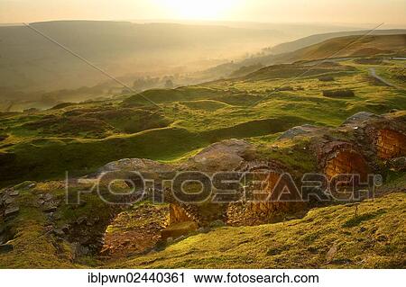 "Sunrise over Rosedale viewed from Chimney Bank, North York Moors National Park, North Yorkshire, England, United Kingdom, Europe" View Large Photo Image Stock Image - "Sunrise over Rosedale viewed from Chimney Bank, North York Moors National Park, North Yorkshire, England, United Kingdom, Europe". Fotosearch