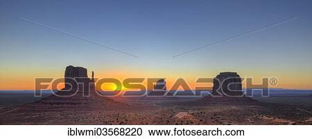 "Sunrise over the mesas West Mitten Butte, East Mitten Butte and Merrick Butte, Monument Valley, Navajo Tribal Park, Arizona, United States, North America" View Large Photo Image Stock Image - "Sunrise over the mesas West Mitten Butte, East Mitten Butte and Merrick Butte, Monument Valley, Navajo Tribal Park, Arizona, United States, North America". Fotosearch