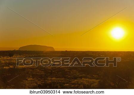 Picture - "Sunrise over the Uluru, Northern Territory, Australia, Oceania". Fotosearch