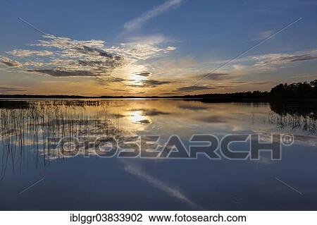 "Sunset, Lake Asnen, Smaland, Sweden, Europe" View Large Photo Image Stock Image - "Sunset, Lake Asnen, Smaland, Sweden, Europe". Fotosearch
